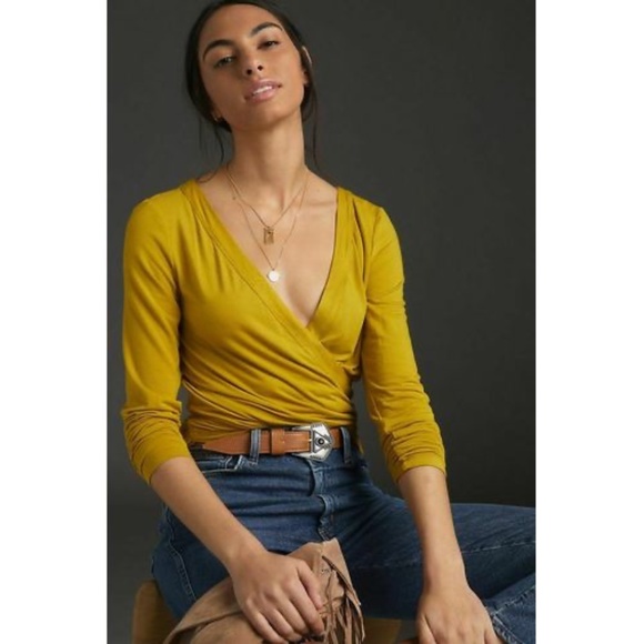 ANTHROPOLOGIE ALLY RUCHED TOP - Picture 1 of 5